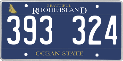 RI license plate 393324