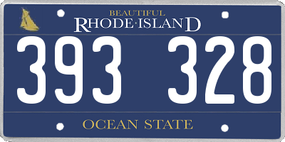 RI license plate 393328