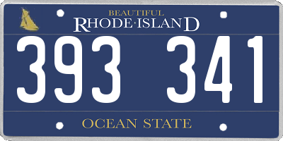RI license plate 393341