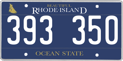 RI license plate 393350