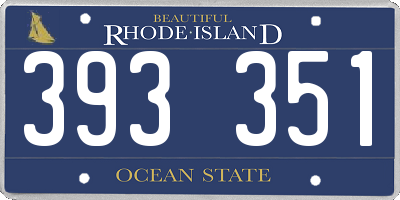RI license plate 393351