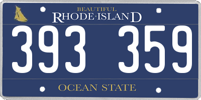 RI license plate 393359
