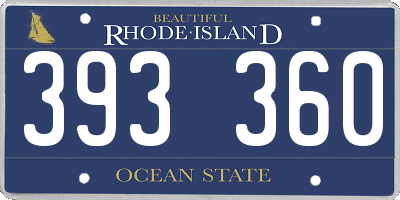 RI license plate 393360