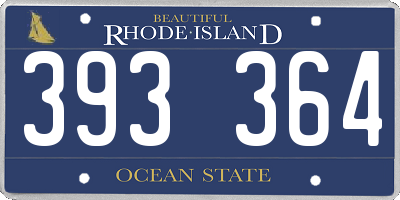 RI license plate 393364