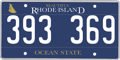 RI license plate 393369