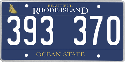 RI license plate 393370