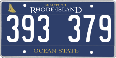 RI license plate 393379