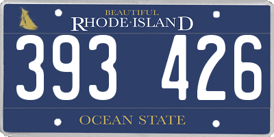 RI license plate 393426