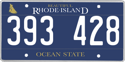 RI license plate 393428