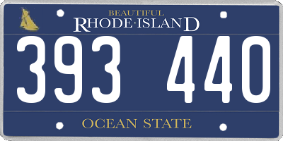 RI license plate 393440