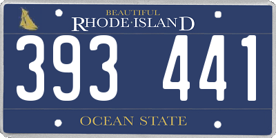 RI license plate 393441