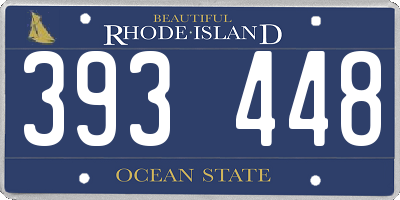 RI license plate 393448