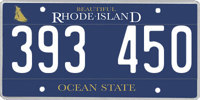 RI license plate 393450
