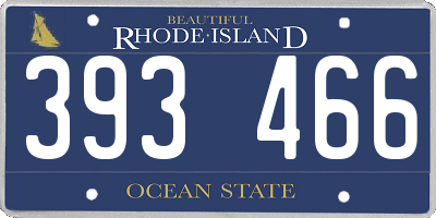 RI license plate 393466