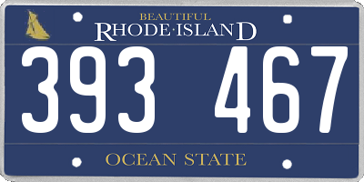 RI license plate 393467