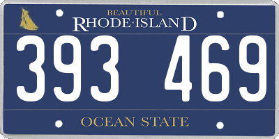 RI license plate 393469