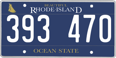RI license plate 393470