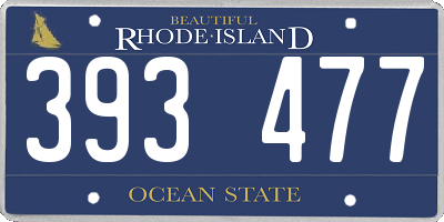 RI license plate 393477