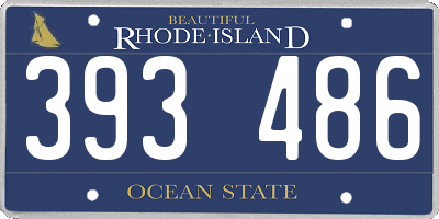RI license plate 393486