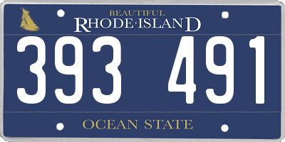 RI license plate 393491
