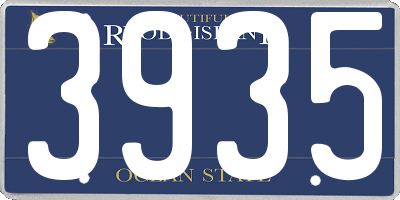 RI license plate 3935