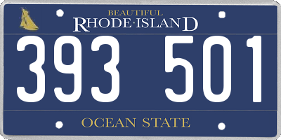 RI license plate 393501