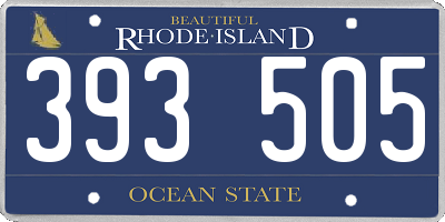 RI license plate 393505