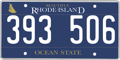 RI license plate 393506