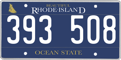 RI license plate 393508