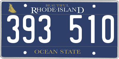 RI license plate 393510