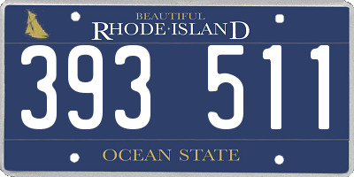 RI license plate 393511