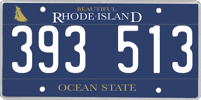 RI license plate 393513