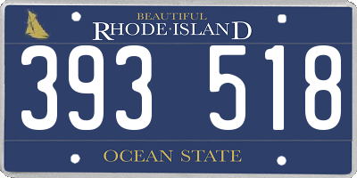 RI license plate 393518