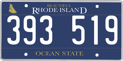 RI license plate 393519