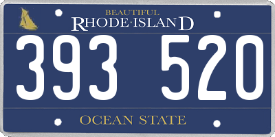 RI license plate 393520