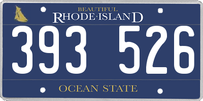 RI license plate 393526