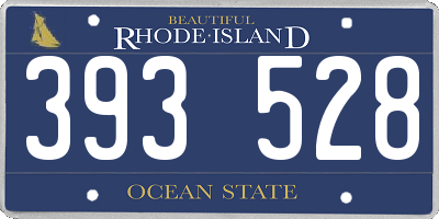 RI license plate 393528