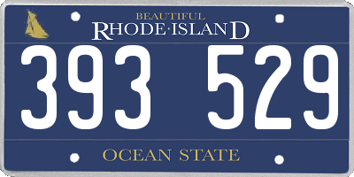 RI license plate 393529