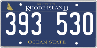 RI license plate 393530