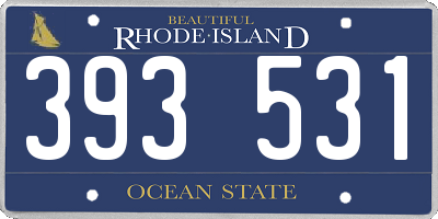 RI license plate 393531