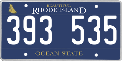 RI license plate 393535