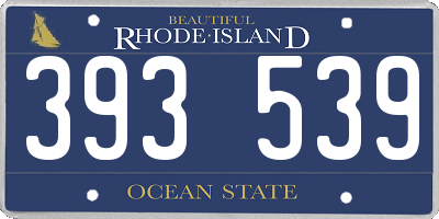 RI license plate 393539