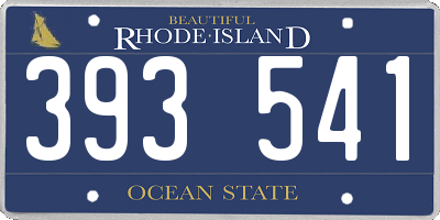 RI license plate 393541
