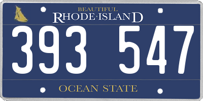 RI license plate 393547
