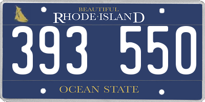 RI license plate 393550