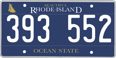 RI license plate 393552