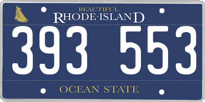 RI license plate 393553