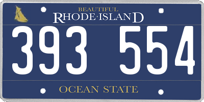 RI license plate 393554