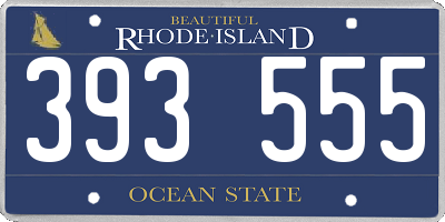RI license plate 393555