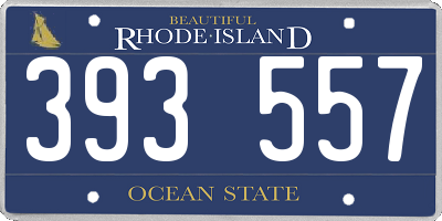 RI license plate 393557